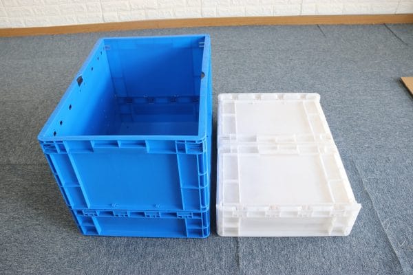 collapsible crate with lid