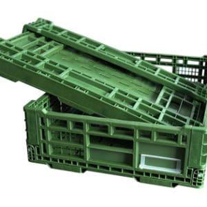 collapsible crate with wheels