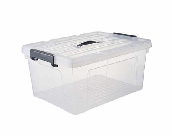 33L clear plastic storage totes, clear plastic storage container