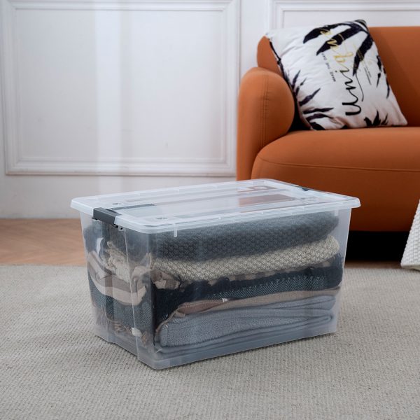 50L clear storage boxes with wheels - Image 2