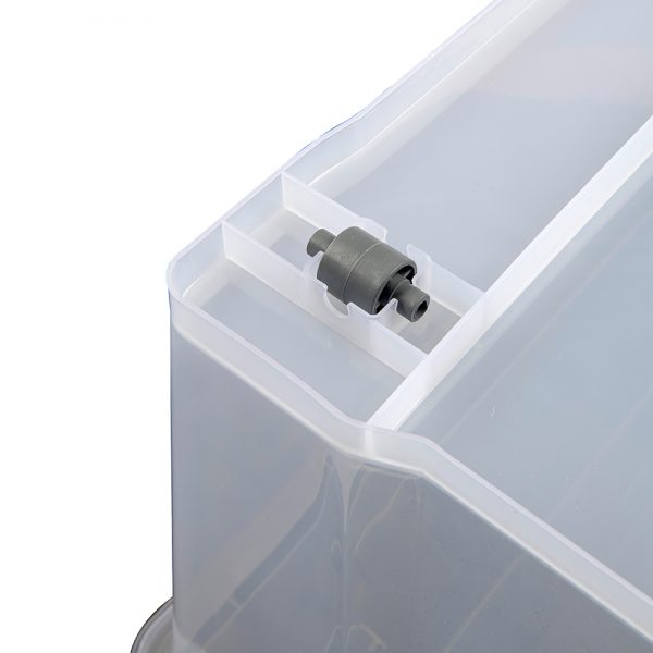 90L clear plastic storage box with wheels and handle - Image 6