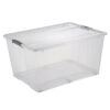128L extra large clear plastic storage box