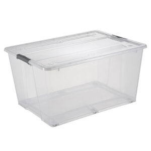 128L extra large clear plastic storage box