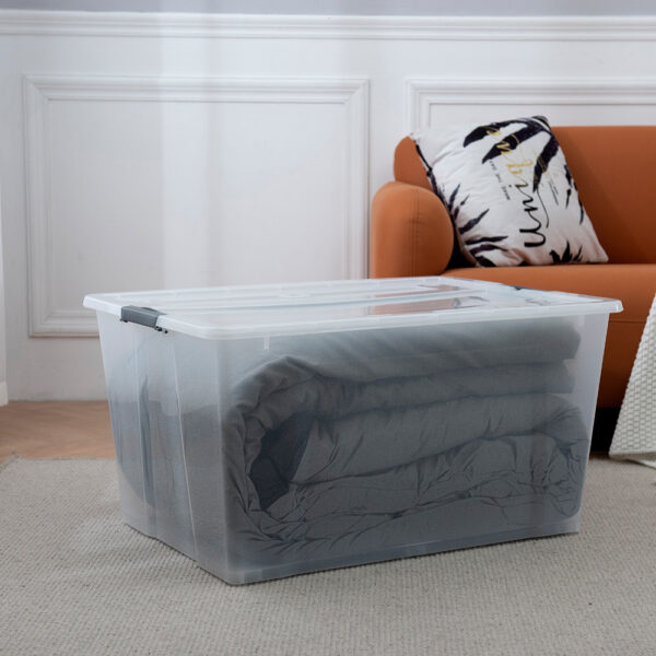 128L extra large clear plastic storage box