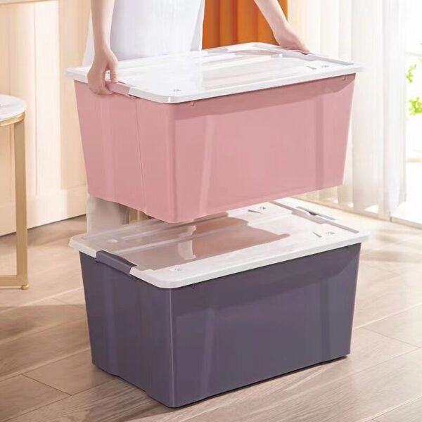 128L extra large clear plastic storage box