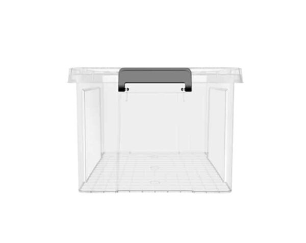 clear plastic storage boxes with lids 20L