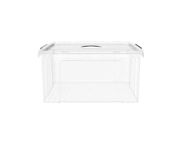 clear plastic storage boxes with lids 20L